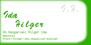 ida hilger business card